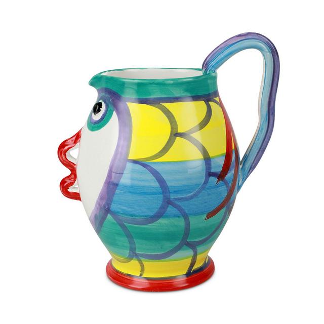 VIETRI Pesci Colorati Figural Large Pitcher