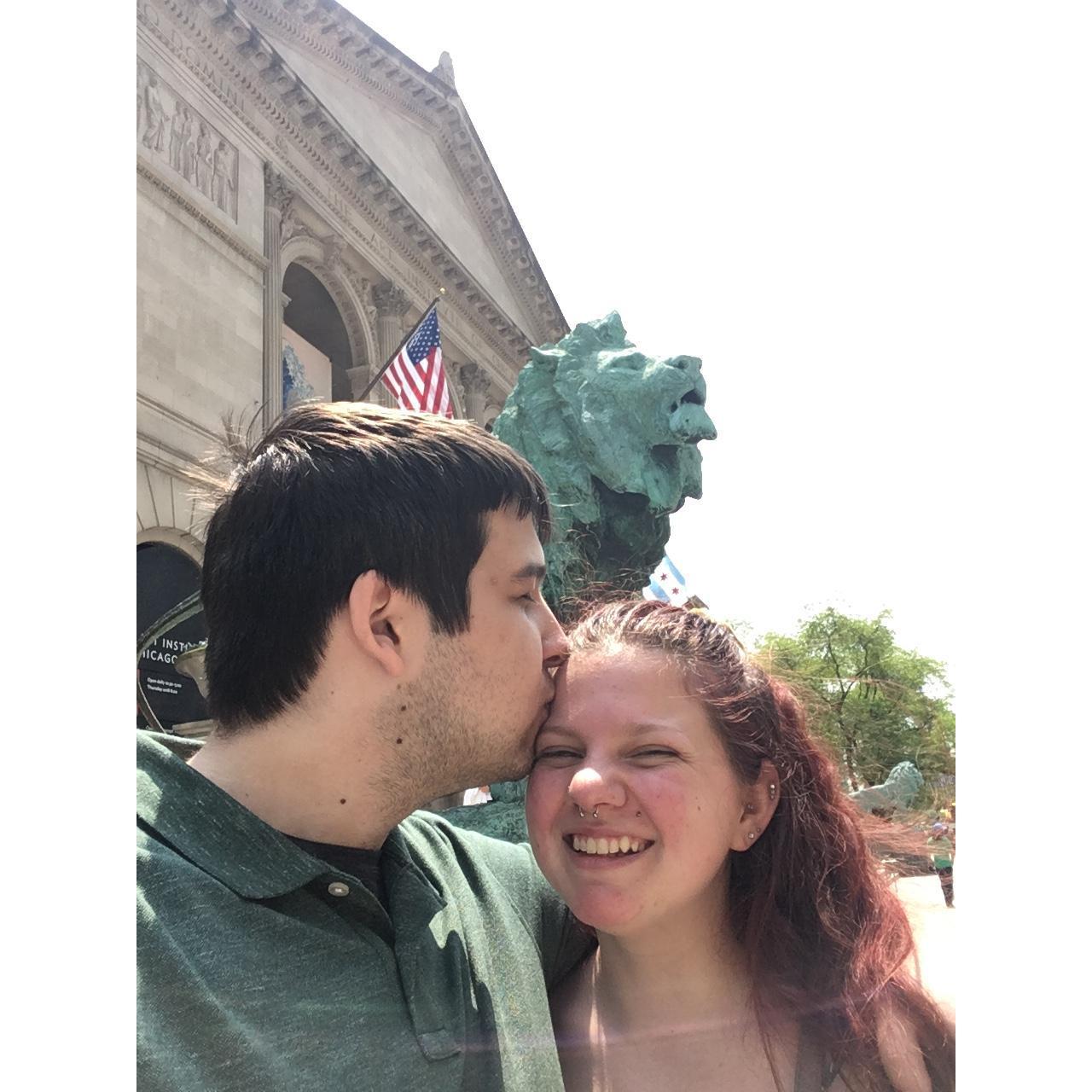 Celebrating our first anniversary at the Art Institute in Chicago!