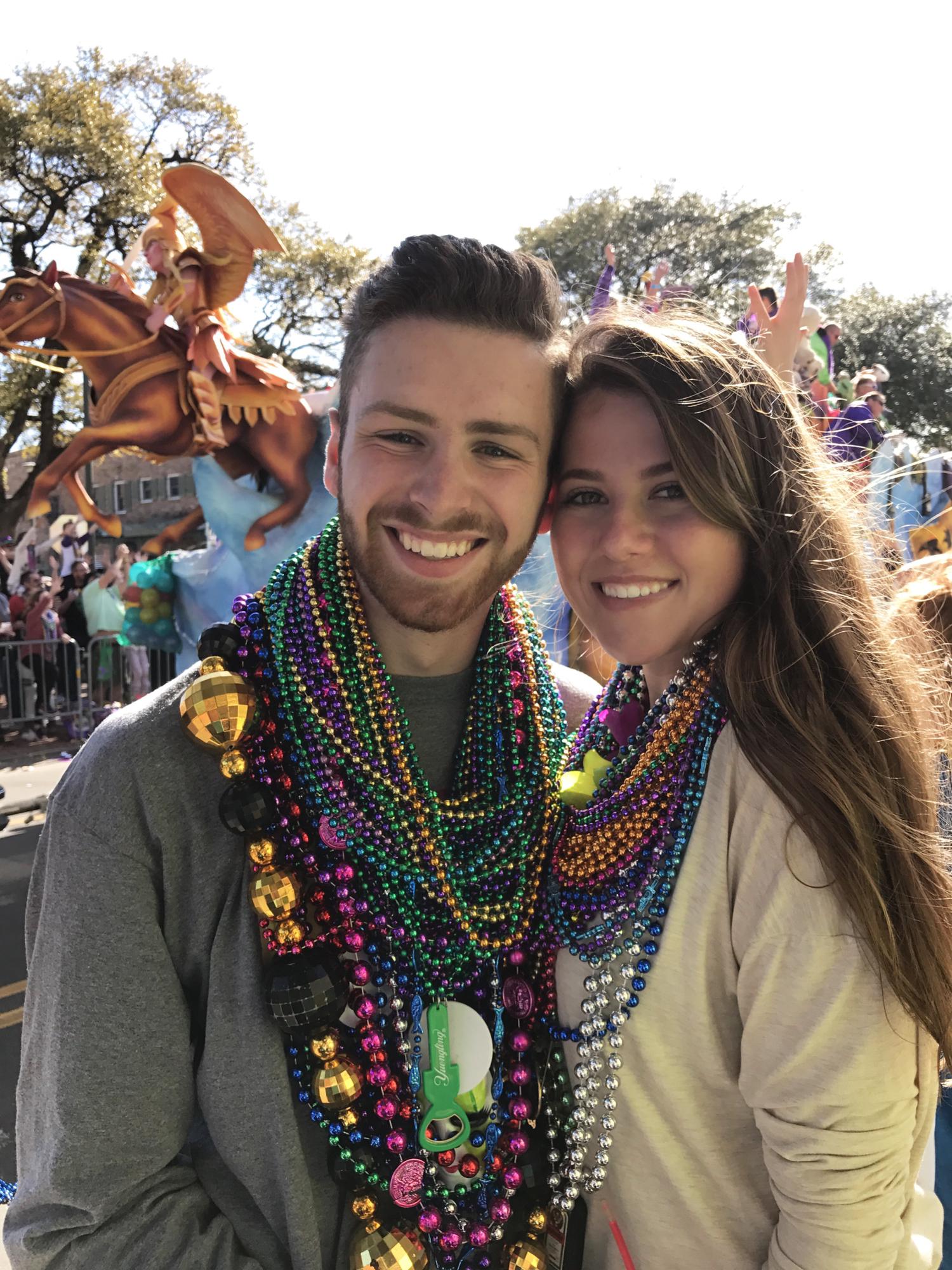 February 18, 2017: Johnathan’s first Mardi Gras.