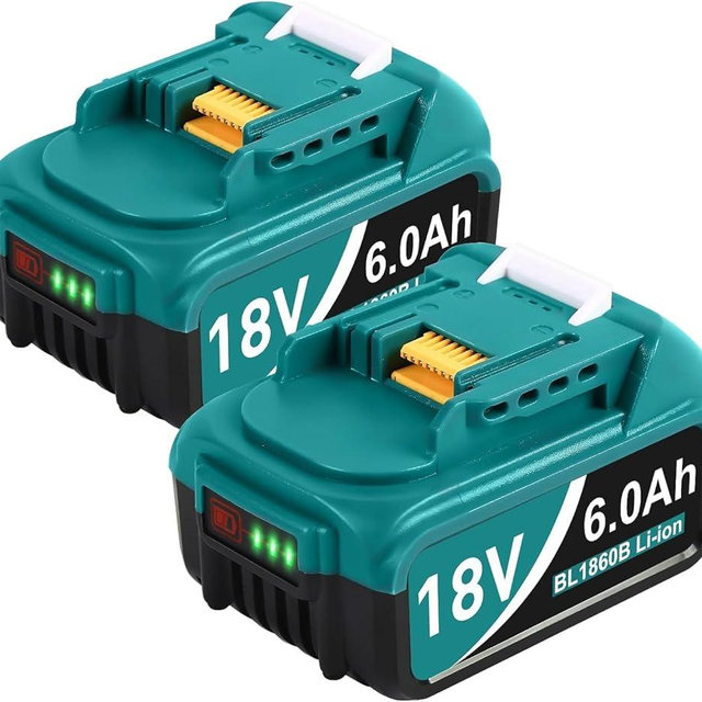 Twupixy 2Pack 18-Volt Replace for Makita 18V Battery BL1860B, Replacement Batteries Compatible with Makita BL1860 BL1820 1830B 1840B 1850B, Fit with Original Makita 18V Battery Chargers