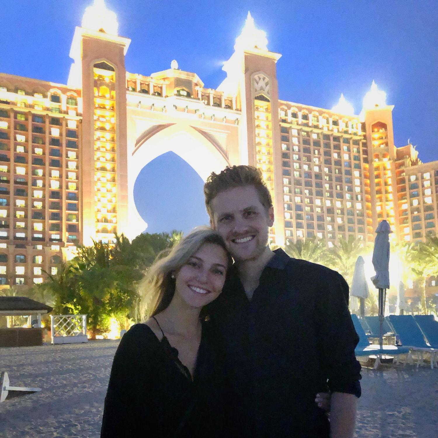 March 2019: Trip to Dubai together - just before our 1 year anniversary.