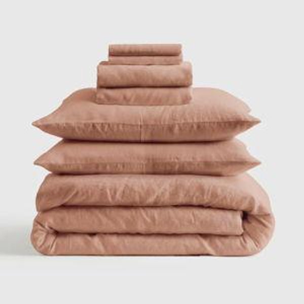 Color: Desert Sunset | Deluxe Linen Duvet Bundle | Quince