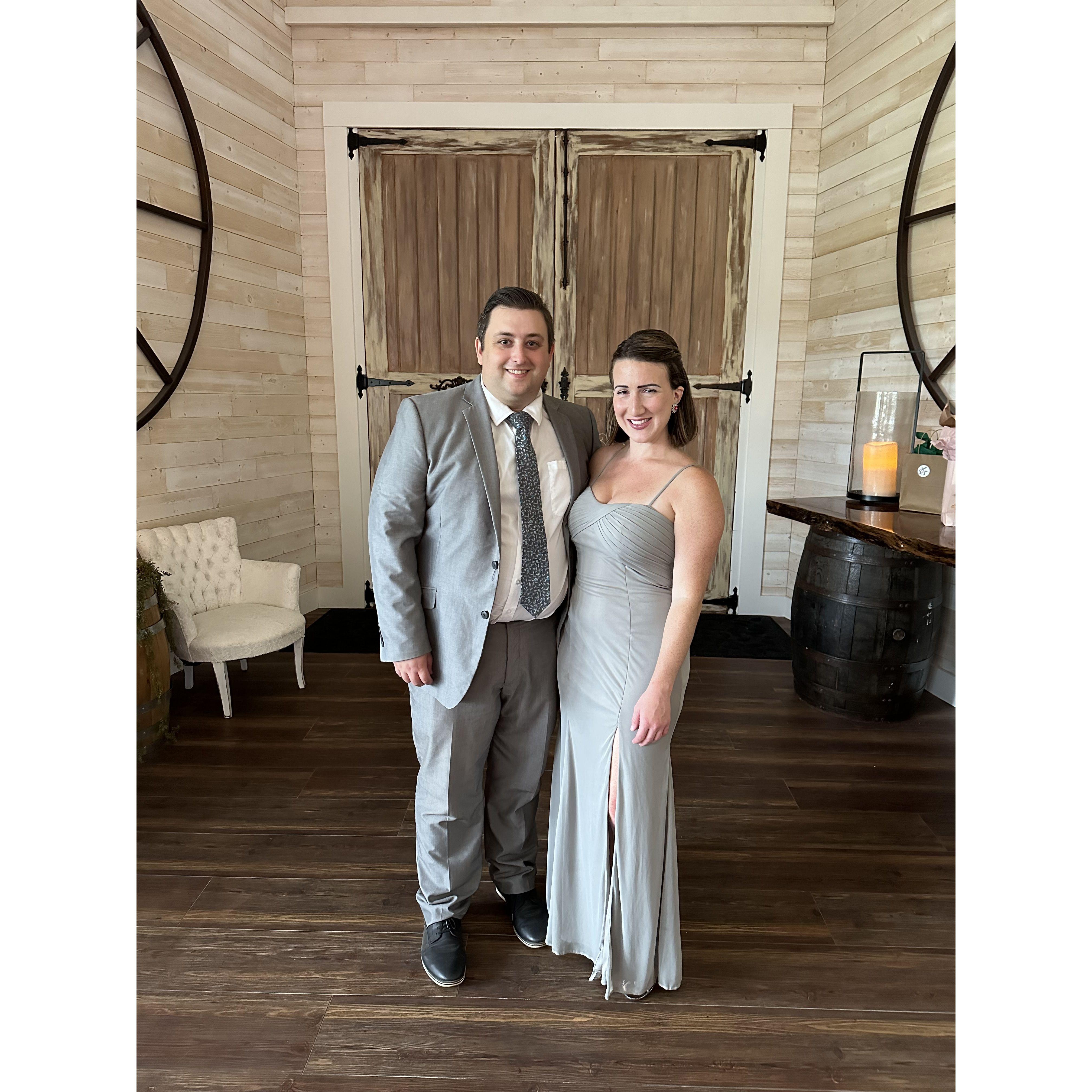 Our first wedding together!