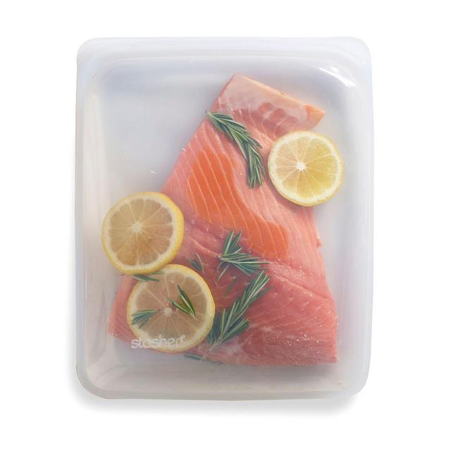 Stasher Reusable Half-Gallon Silicone Food Storage Bag in Clear