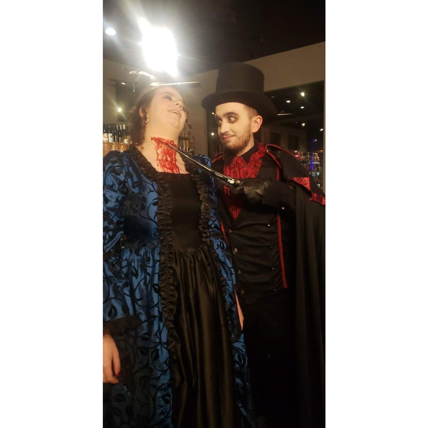 Jack the Ripper and his latest murder victim. Happy Halloween