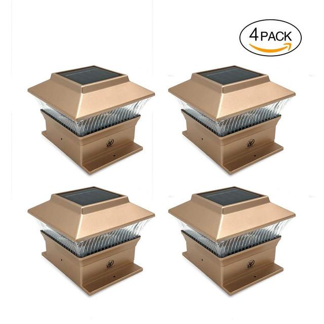 Low Voltage Solar Powered Integrated LED Fence Post Cap Pack
