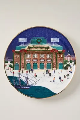 Holiday in the City Stoneware Dessert Plate