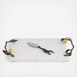 Pomegranate Cheeseboard with Knife