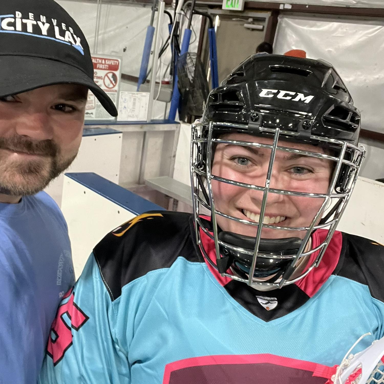 Alexis' first Women's Box lacrosse season, and Zack was their Coach. Any guesses on how many penalty minutes Alexis got or how many pitchers of beer Zack consumed? *HINT - The number is very similar!