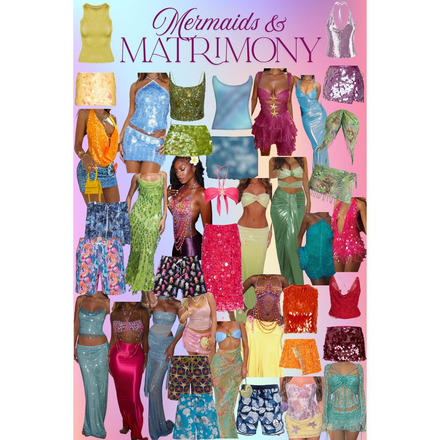 Outfit inspo for mermaids & matrimony pool party & brunch
