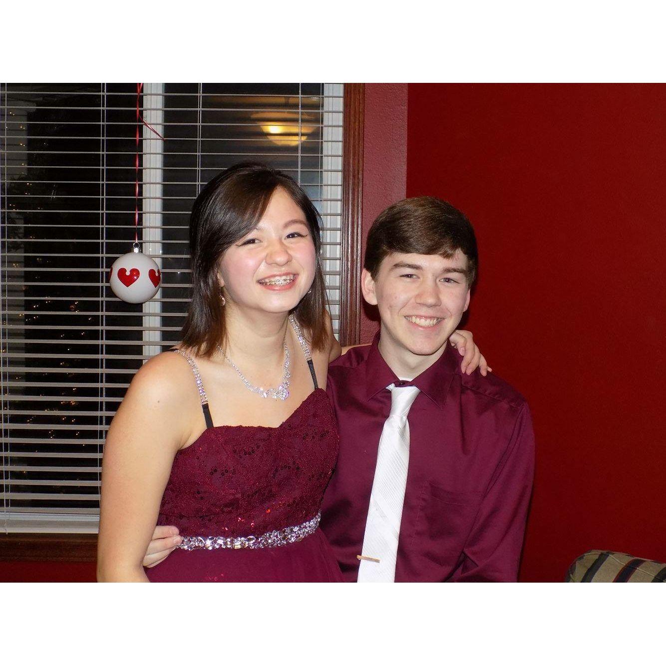First winter formal as a couple, Winter 2015