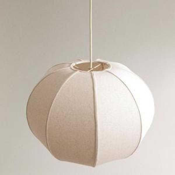 LARGE LINEN PENDANT LAMP