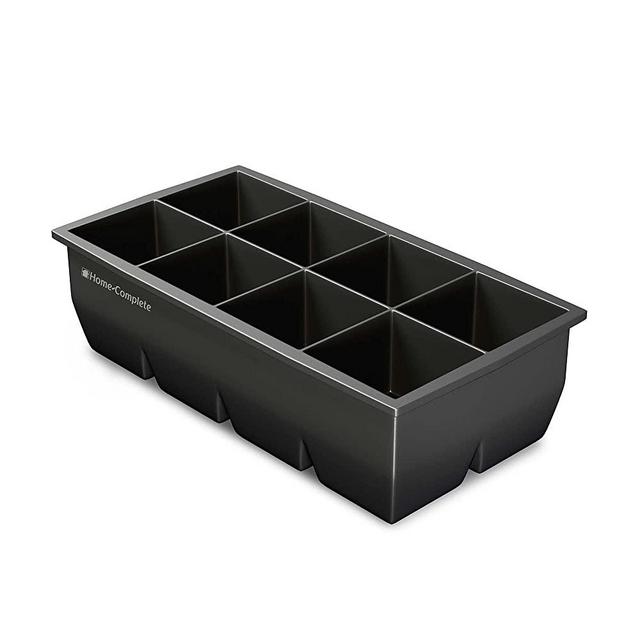 Home-Complete Large Ice Cube Molds-Silicone Tray Makes 8, 2”x2” Big Cubes-BPA-Free and Flexible-Chill Water, Lemonade, Cocktails, Or Any Beverage
