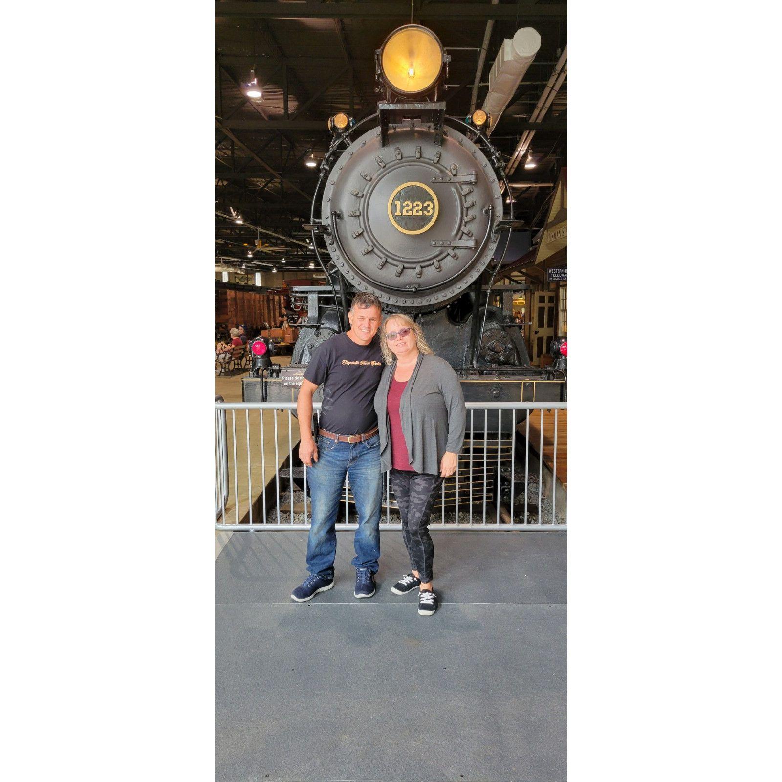 Our first date at the railroad museum.