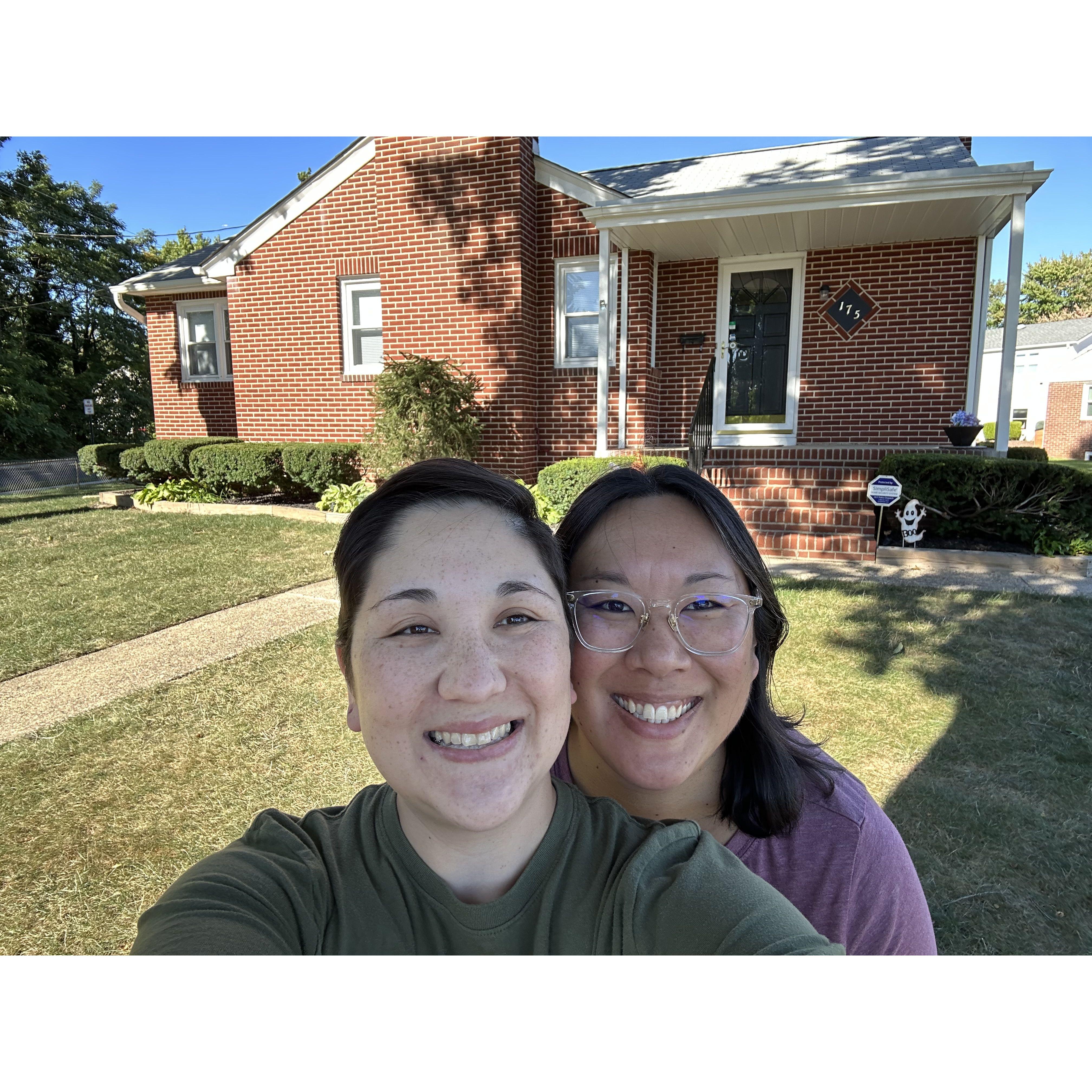 We bought our first home together. We love sitting on the porch watching Phillies games