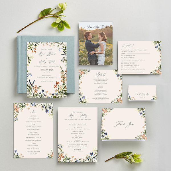 Bellfort Portrait | Linen | Zola Wedding Invitations