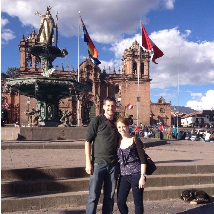 June 2014 - First international trip together! Here we are pretending the extreme altitude wasn't bothering us in Cusco.