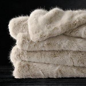 Ultra Faux Fur Throw - Dune