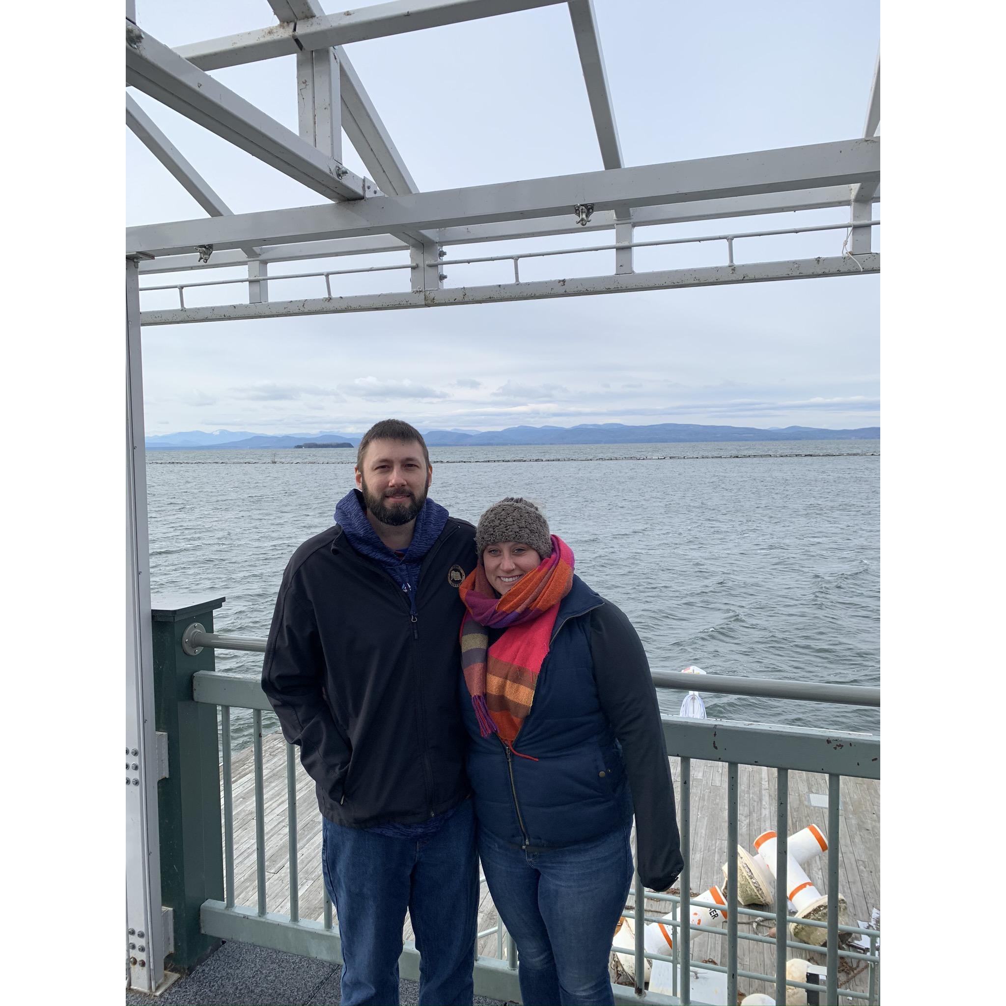 Very cold walk to breakfast on Lake Champlain