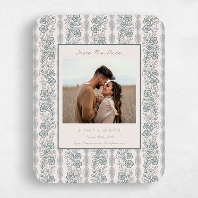 Beige Rounded Wedding Save the Date - Ariadne Photo