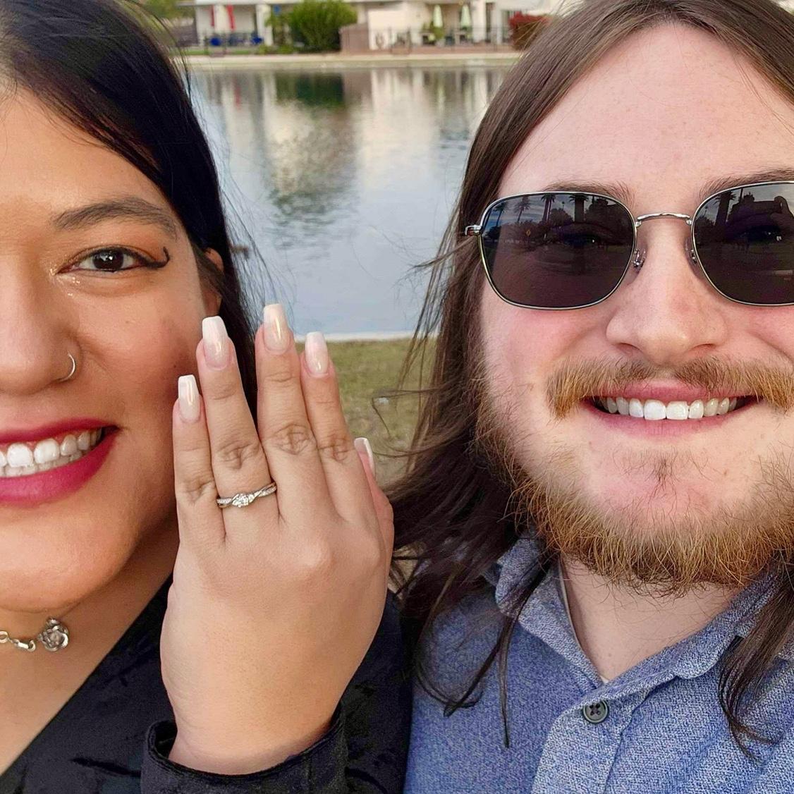 Showing off the ring!!