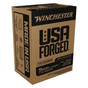 Winchester, USA Forged, 9mm Luger, FMJ, 115 Grain, 50 Rounds