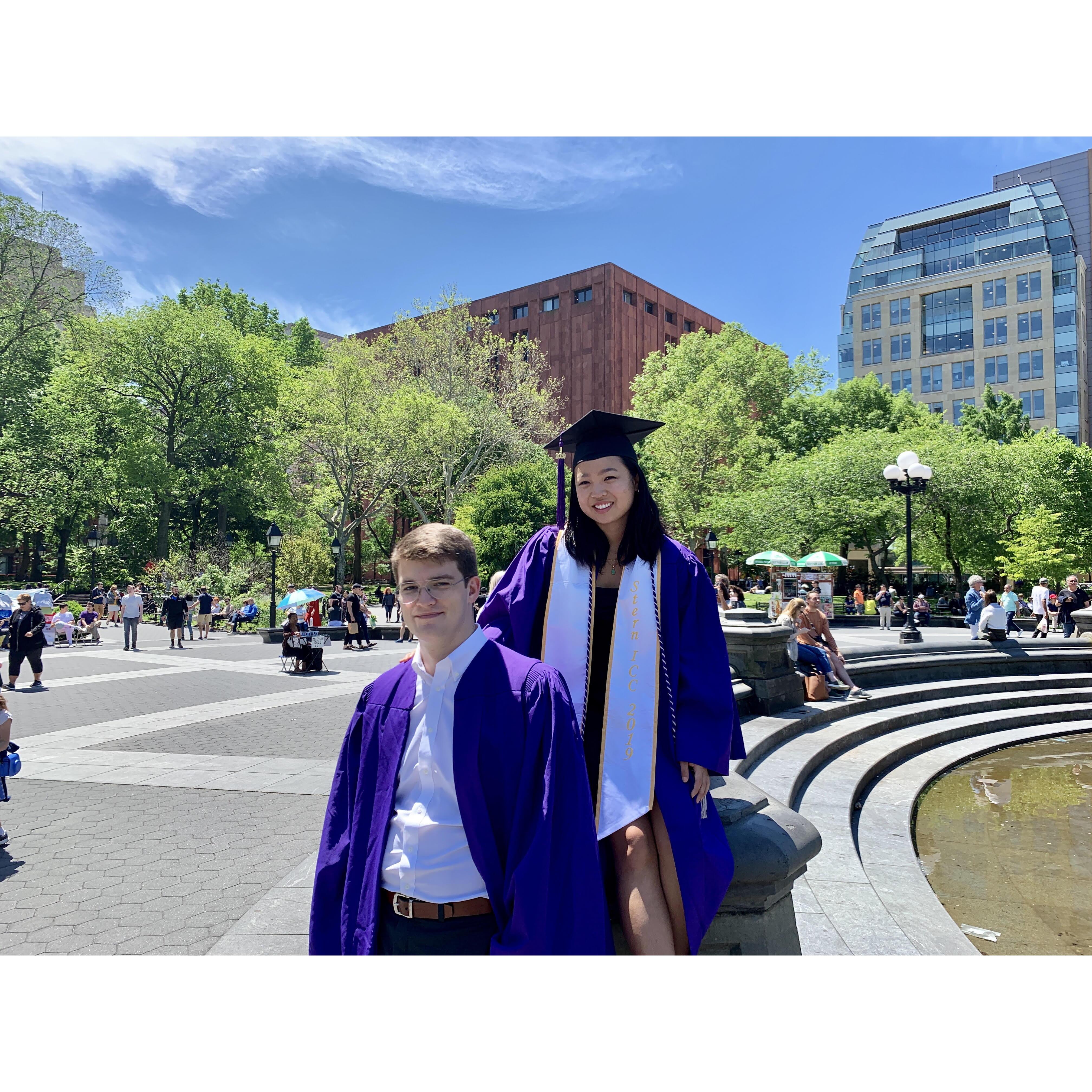 Graduating from New York University - our Zuckerberg pic