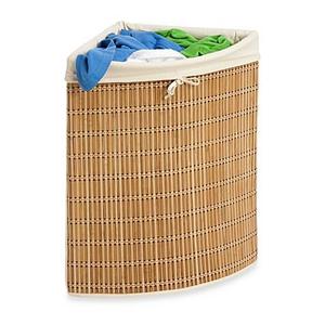 Honey-Can-Do® Wicker Corner Hamper