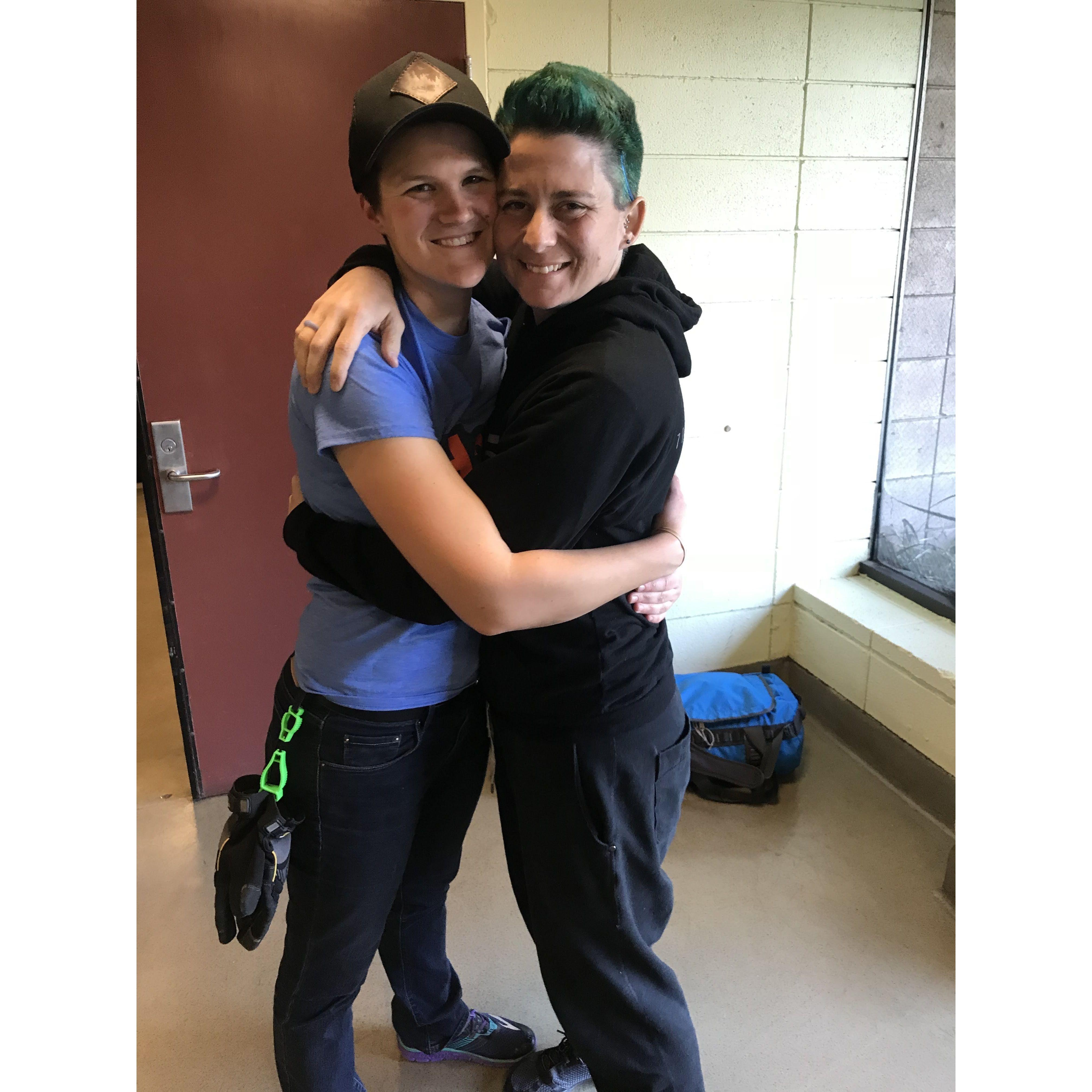 Feb 2018, Cassie surprising Kate at SF Expo - she just showed up!