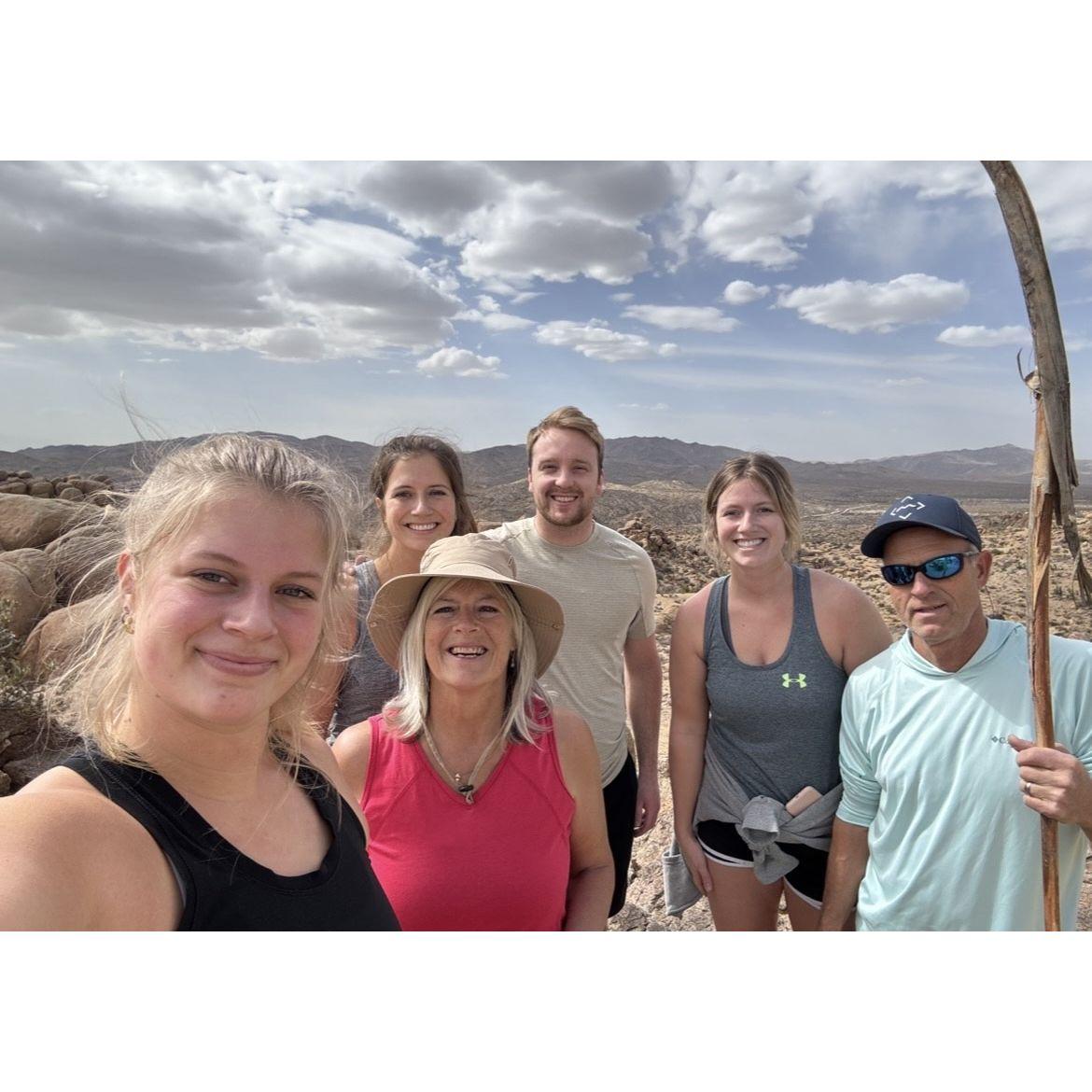Hiking at Joshua tree national park
