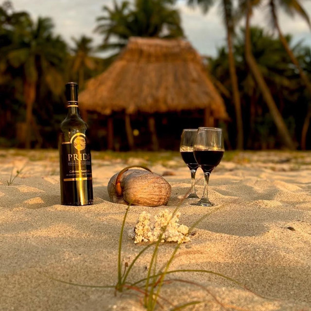 Honeymoon Drinks by the beach at Yasawa Island Resort and Spa~ Fiji