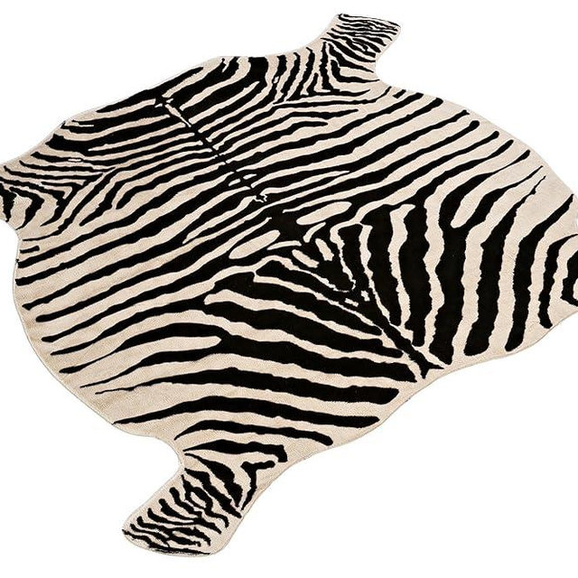 townssilk Area Rug Faux Zebra Print Rug 4.3x4.7 Feet Rug/Mat/Carpets for Home