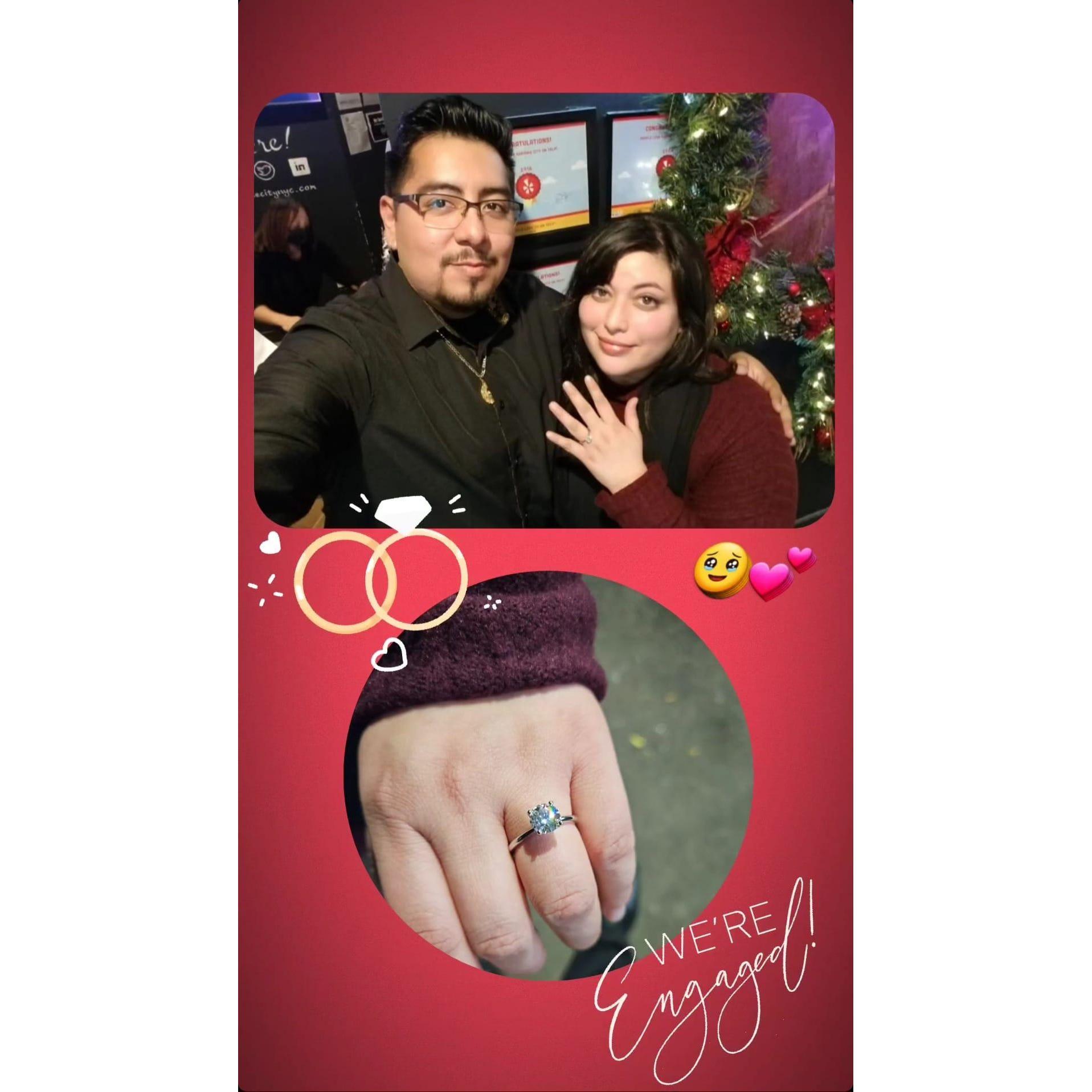 The day I said, 'I do!' on our trip to NYC, November 2023.