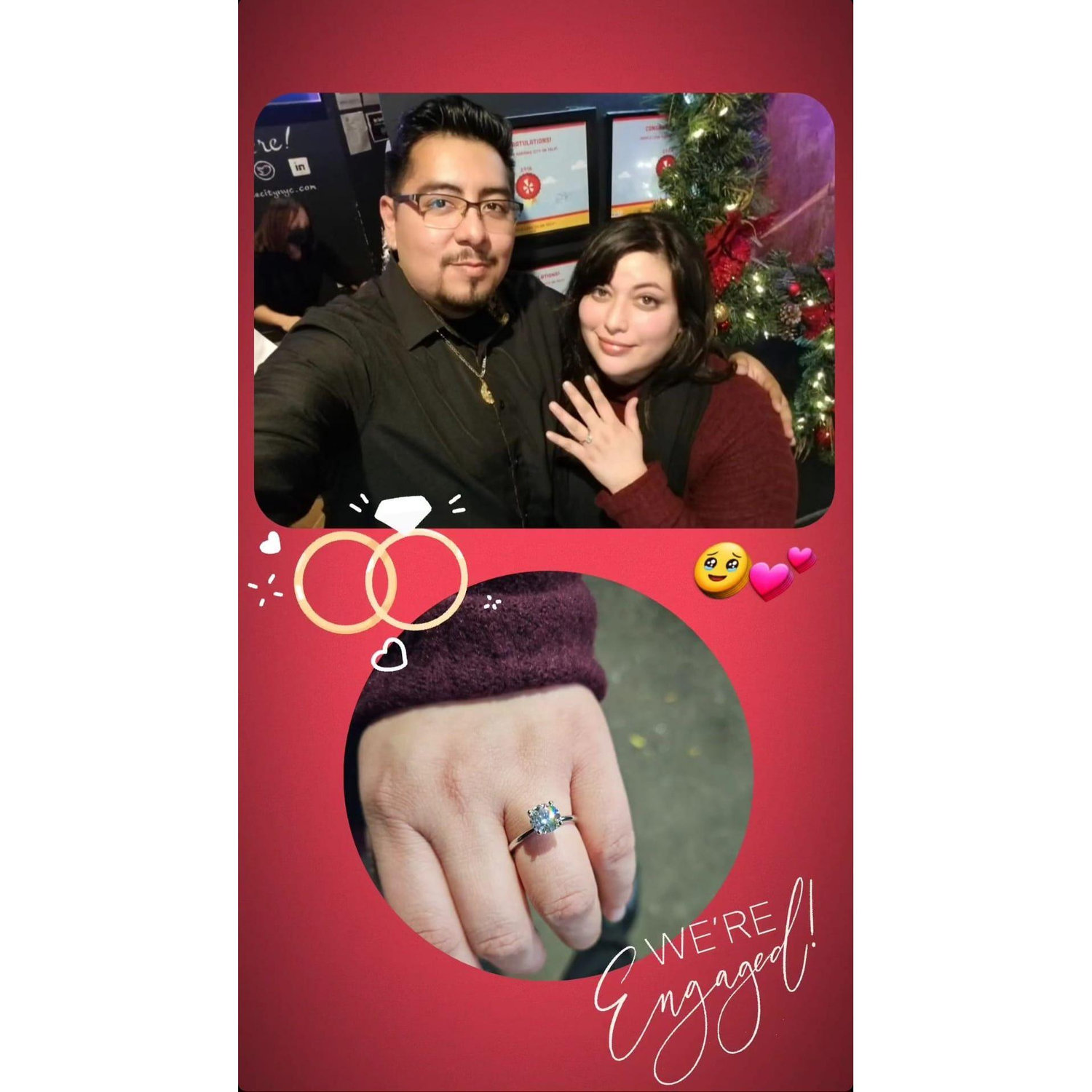 The day I said, 'I do!' on our trip to NYC, November 2023.