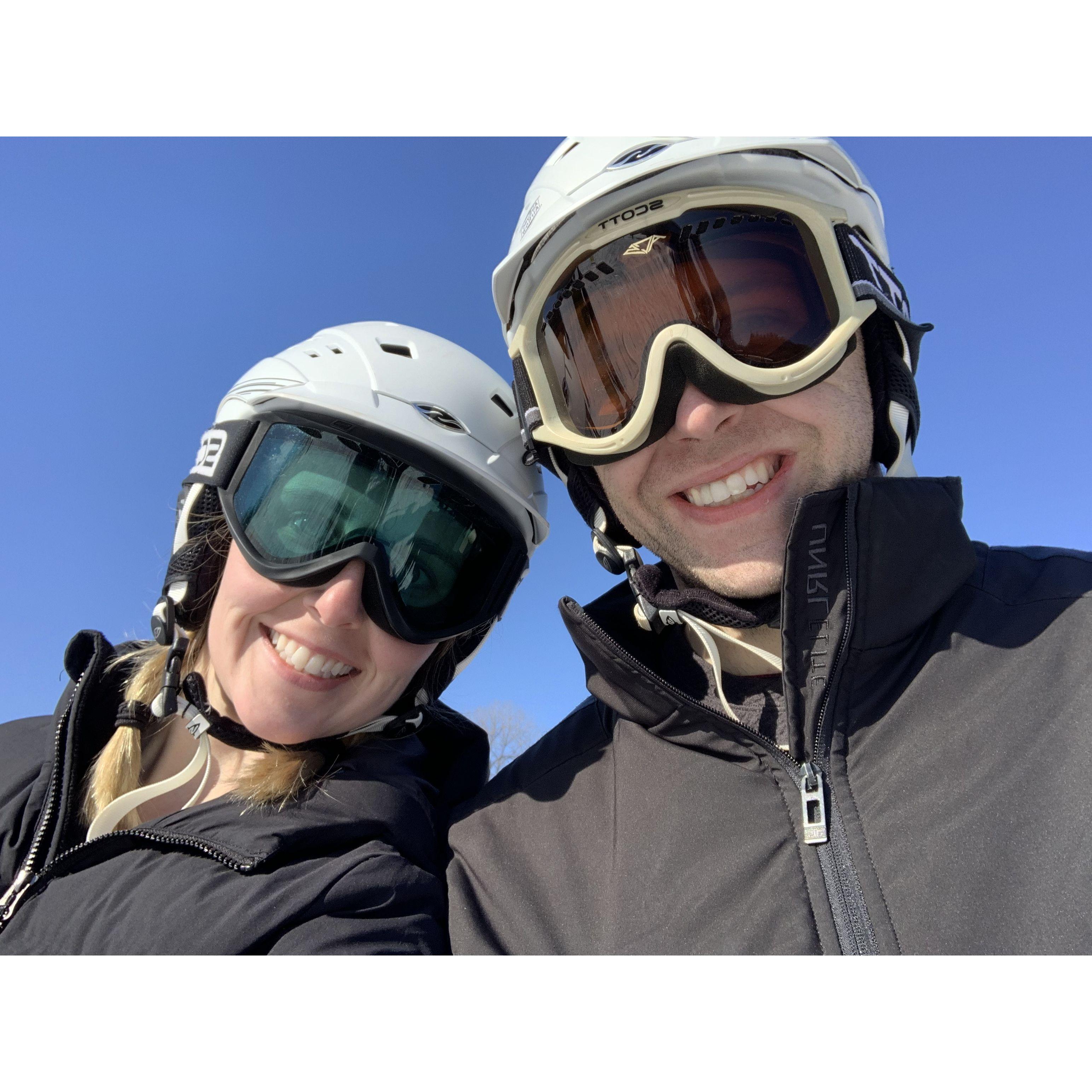 Jess's 2nd time ever skiing, only fell once!