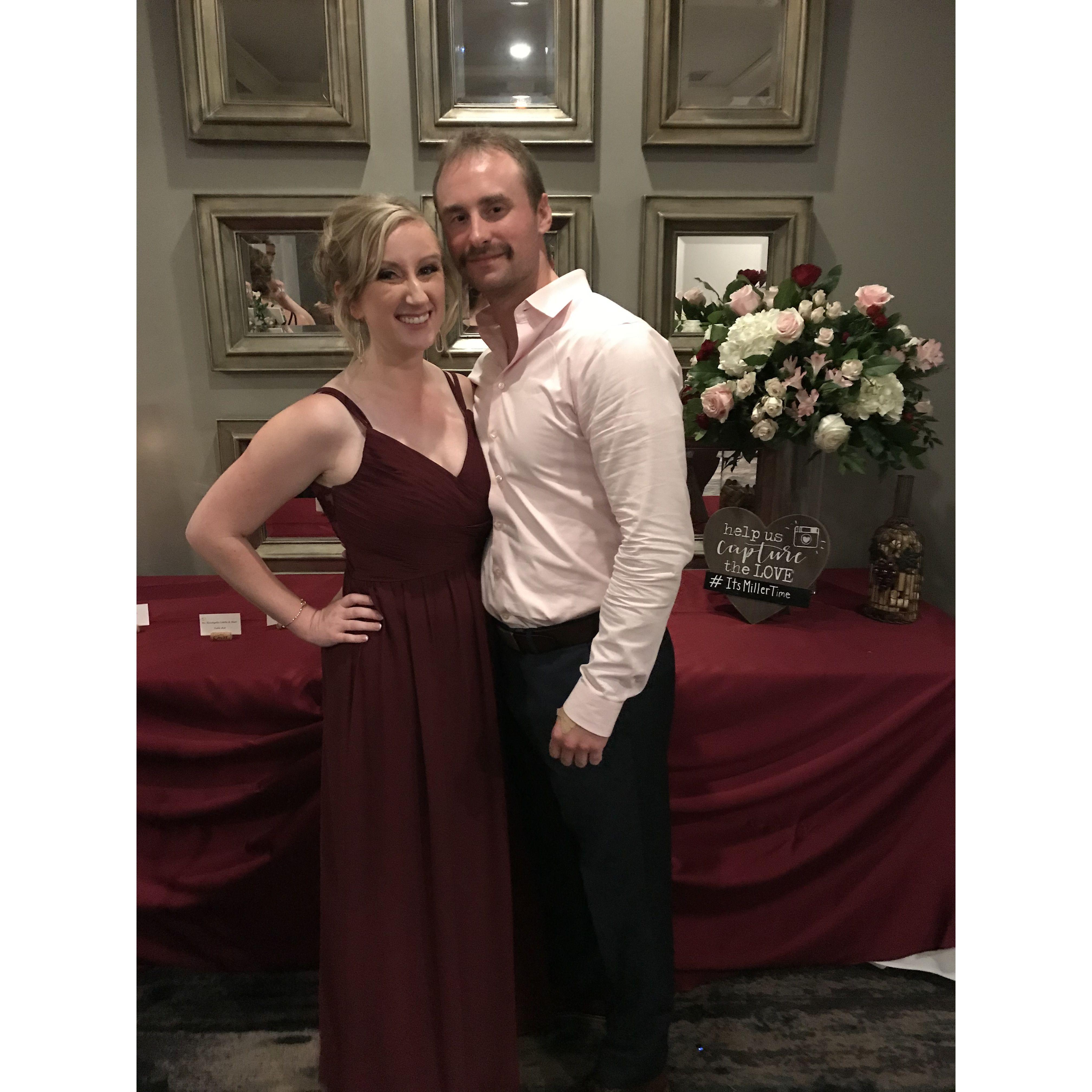 At one of the bridesmaid's wedding October 2019