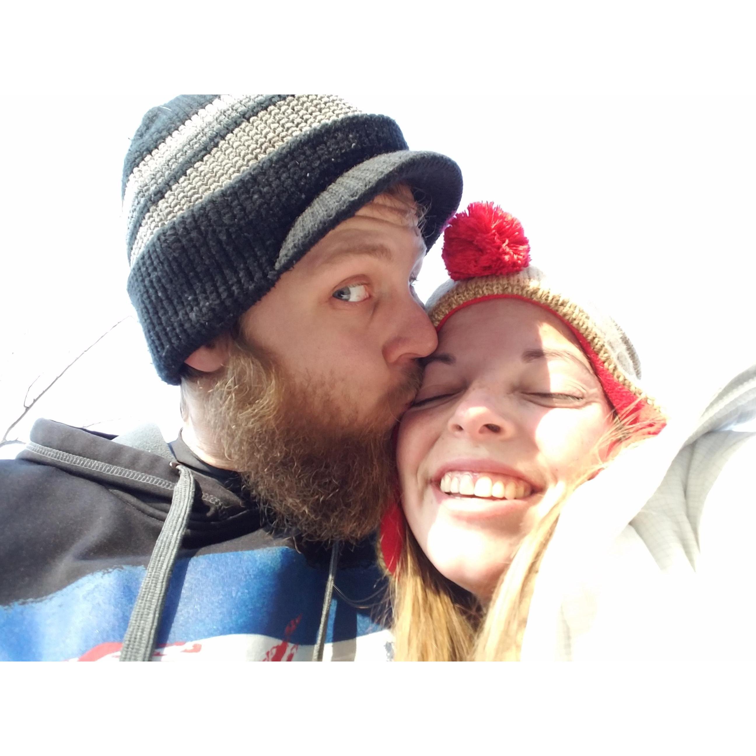 A hike in the snow