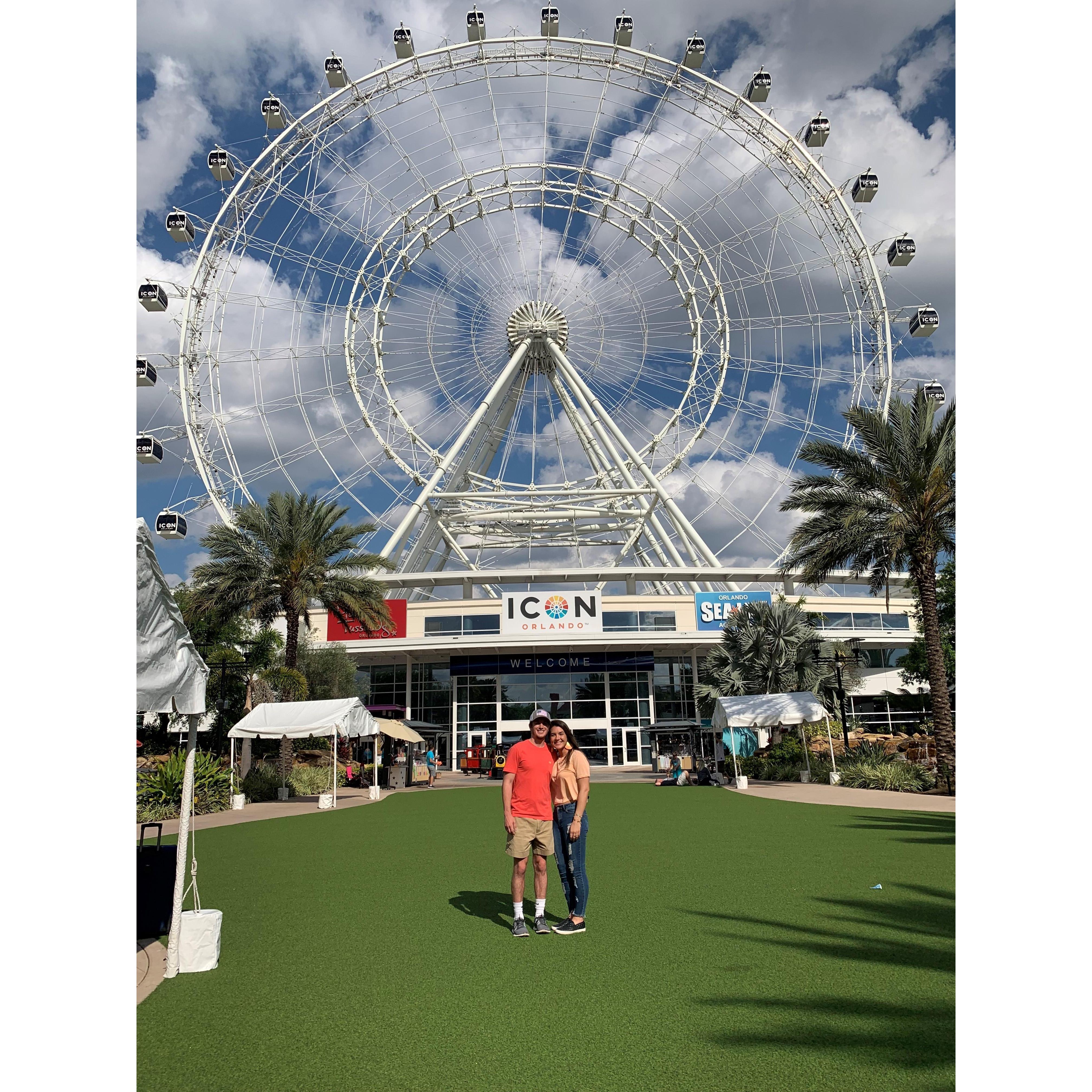 Us in front of a very large ferris wheel. This is where Hunter *~officially~* asked me to be his girlfriend even though he had been calling me his girlfriend for 6 months.