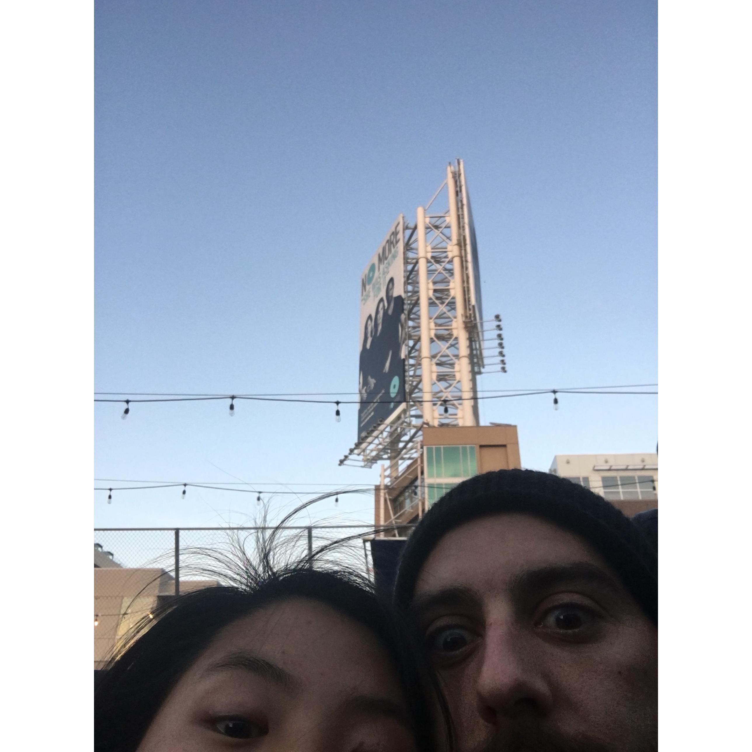 Ryan always says that making Becca happy is what makes him happiest. Here, he took her to a rooftop movie so she can get cultured and watch a Star Wars movie.