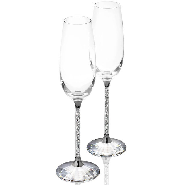 Swarovski Crystalline Toasting Flutes, Set of 2