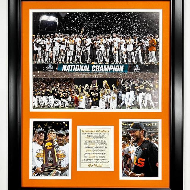 Tennessee Baseball | 2024 CWS National Champions | Framed Photo Collage | 2 Sizes | (18"x22")