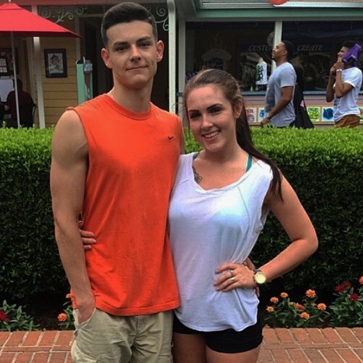 This is in 2015. We had only been dating about a couple of months at this point. This was our first trip together. We were at six flags. I just turned 20 and Joey was about to turn 20.