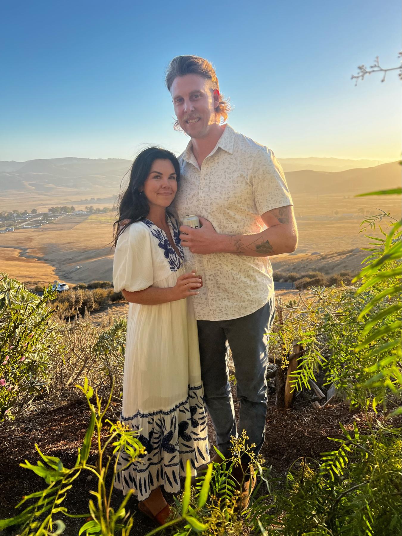 we celebrated our engagement with family and friends on top of bishop peak! The sunset was beautiful and we felt so loved ❤️