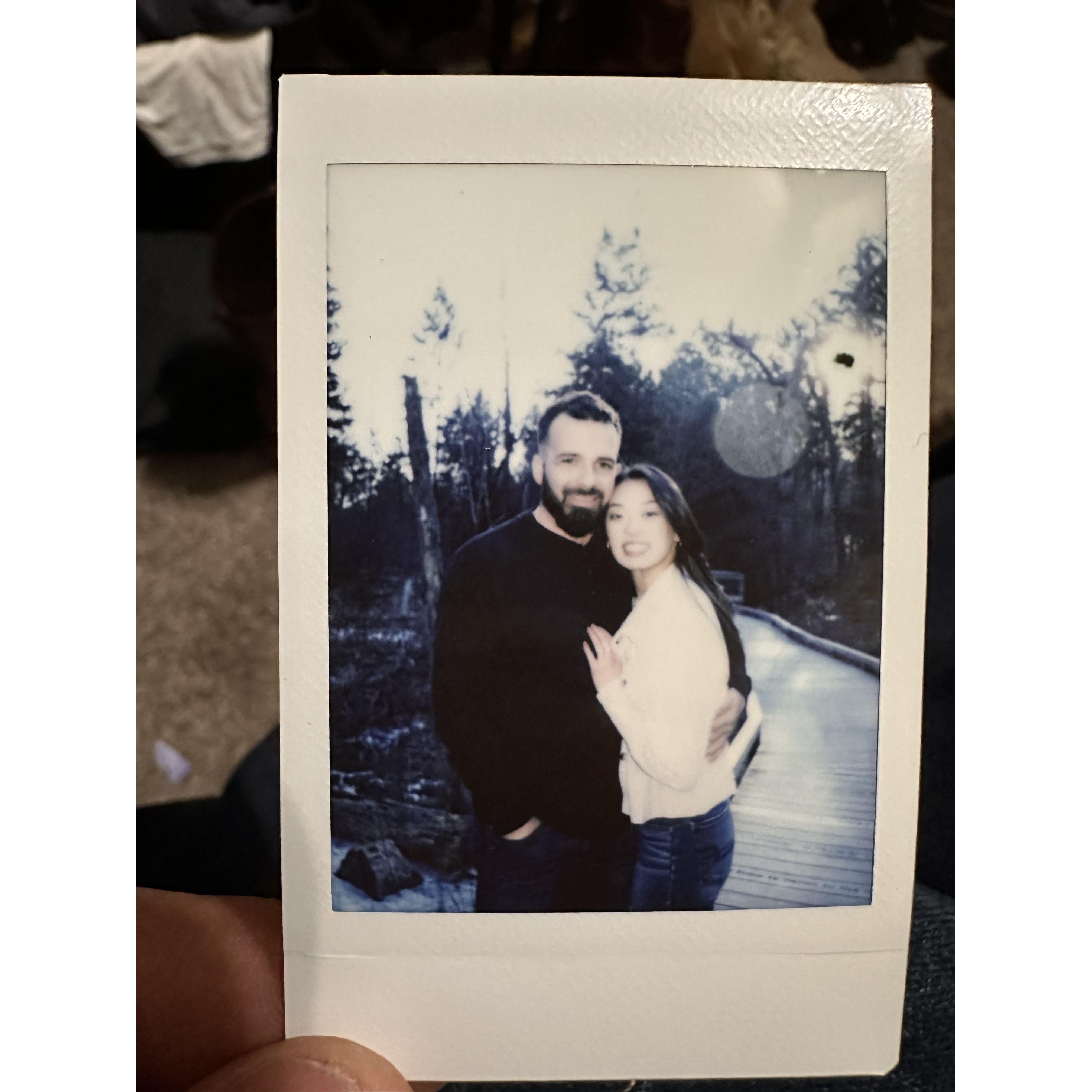 One of our Engagement Photos by Sara Bargo! Another Classic Polaroid to capture the event!