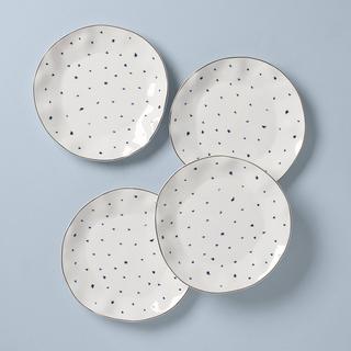 Blue Bay Dots Dinner Plate, Set of 4