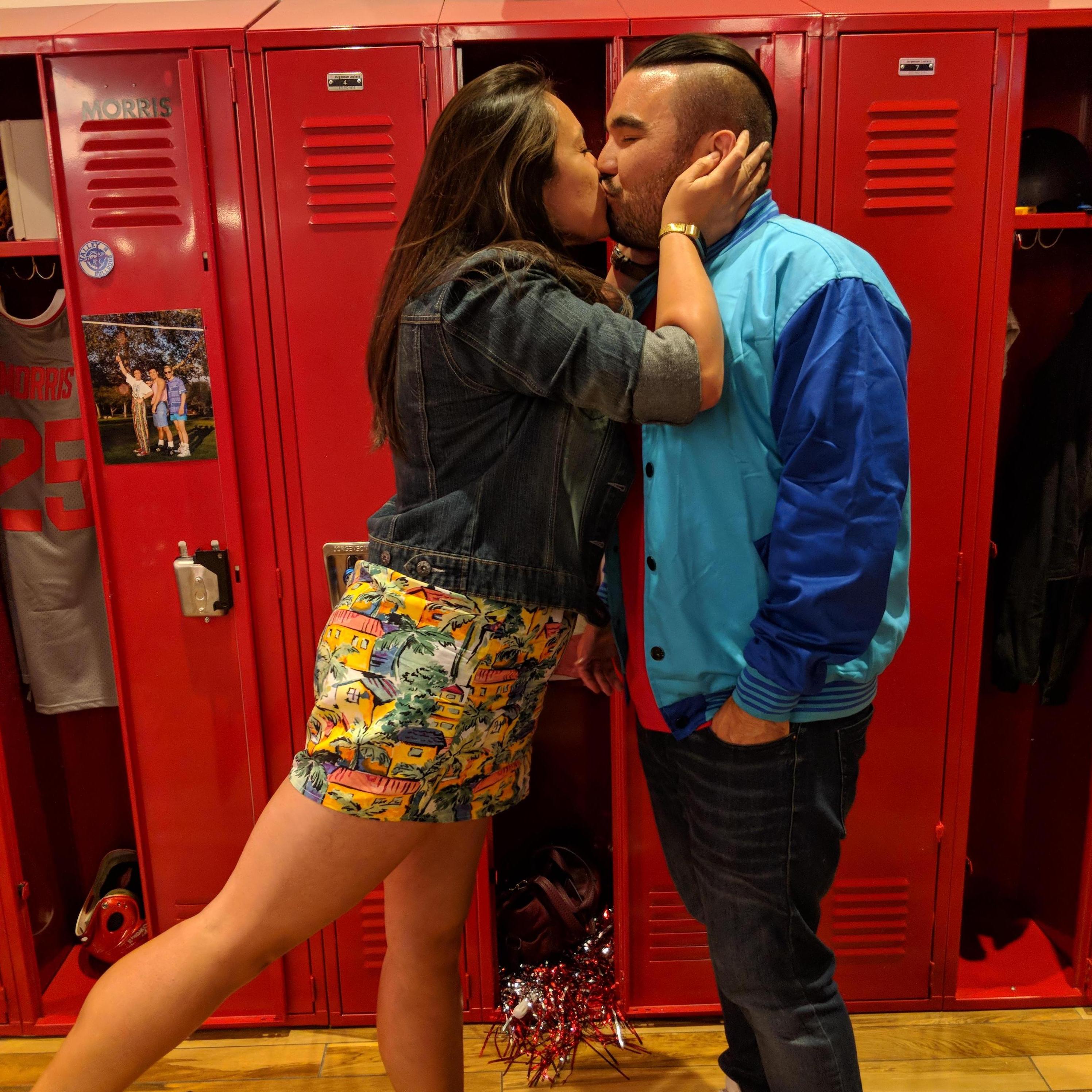 Doing our best Zach and Kelly impression at Saved By The Maxx in WeHo, 2018