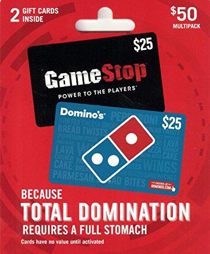 Dominos-Gamestop Pizza and Video Game Gift Cards, Multipack of 2
