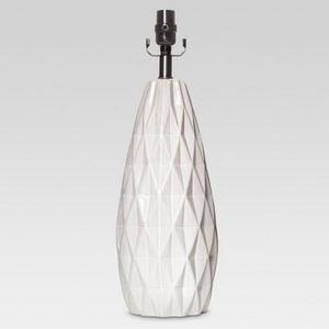 Faceted Ceramic Large Lamp Base White Lamp Only - Threshold™
