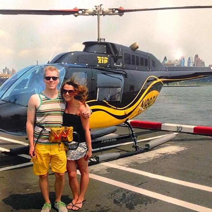27th birthday present to Goose-- a helicopter tour around Manhattan.