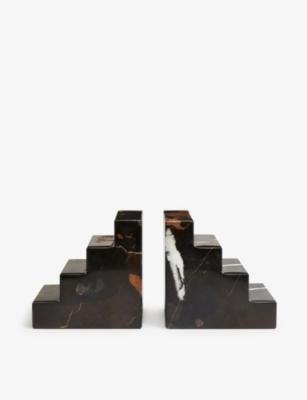 SOHO HOME Prato veined marble bookends set of two